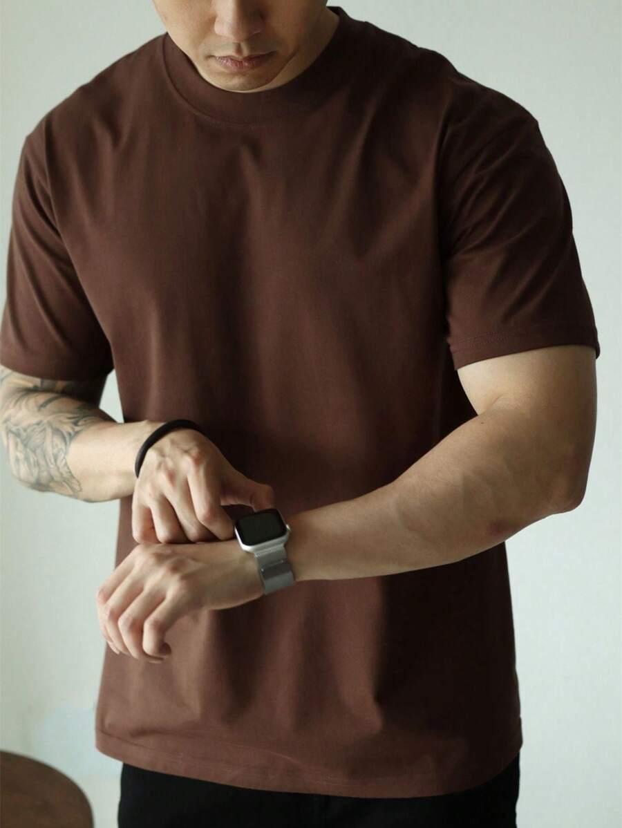 Camiseta de verão Masculina Lisa
