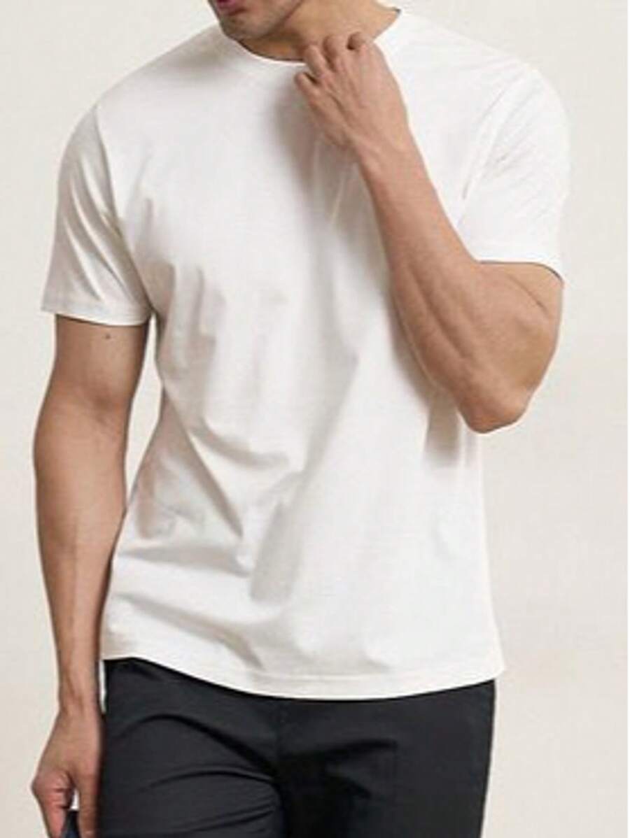Camiseta de verão Masculina Lisa