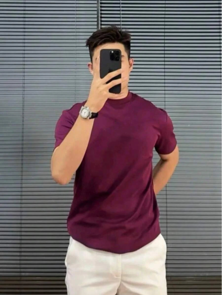 Camiseta de verão Masculina Lisa