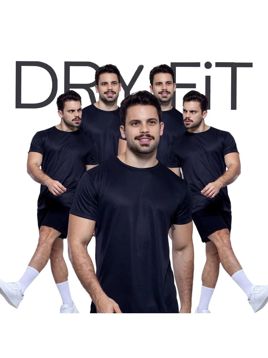 Kit Power Move – 5 Camisetas Dry Fit Active Premium