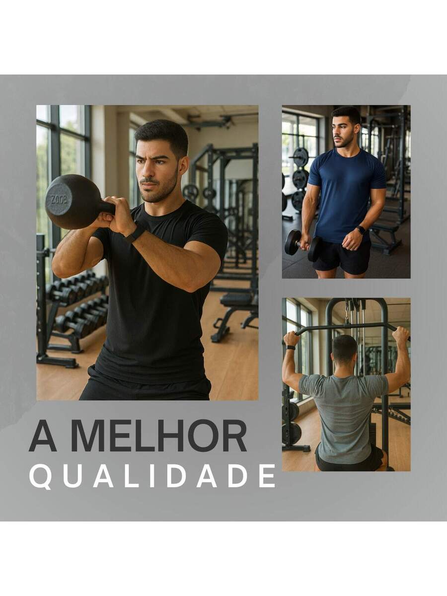 Kit Power Move – 5 Camisetas Dry Fit Active Premium