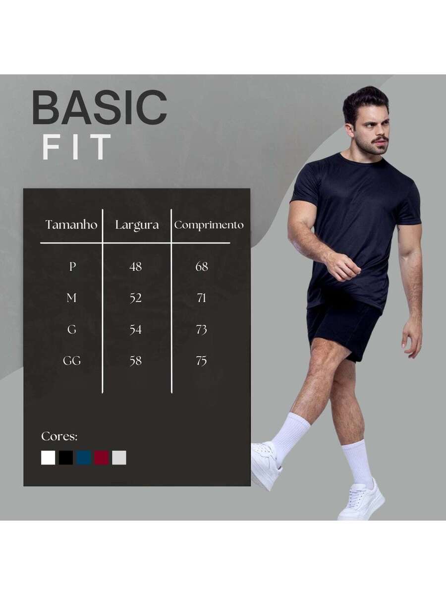 Kit Power Move – 5 Camisetas Dry Fit Active Premium