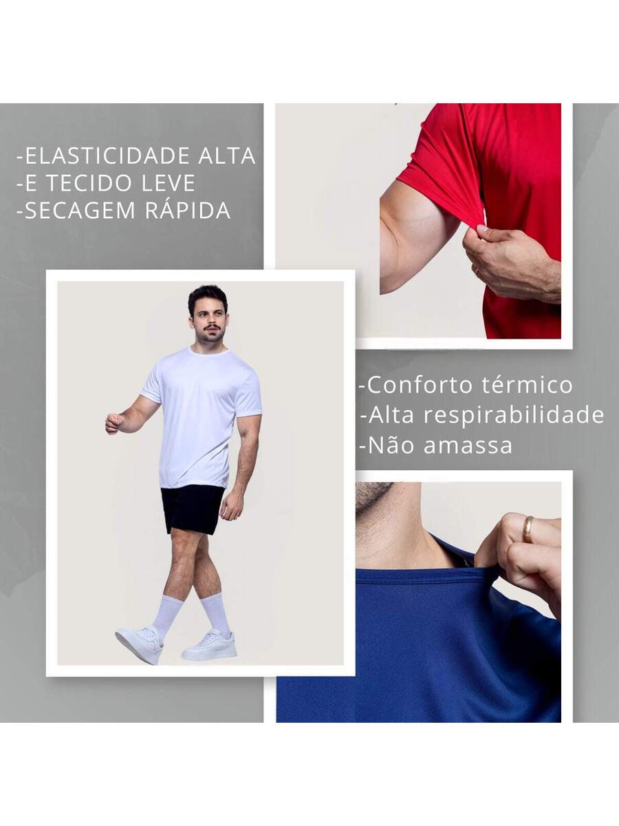 Kit Power Move – 5 Camisetas Dry Fit Active Premium