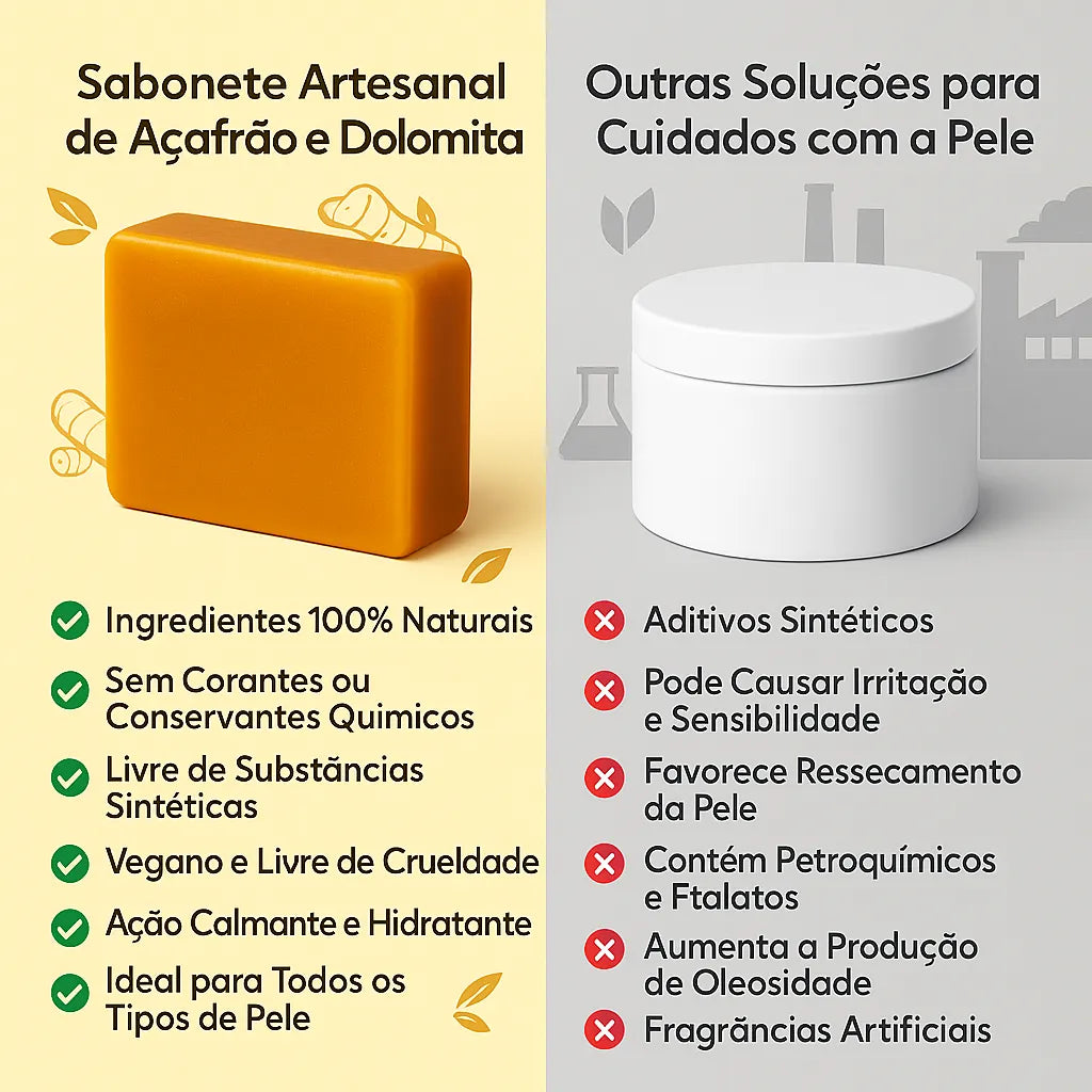Sabonete Artesanal de Açafrão e Dolomita