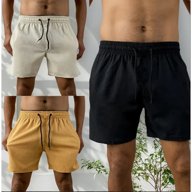 Kit 3 short bermudas em LINHO PREMUM - LEVE 3 PAGUE 1