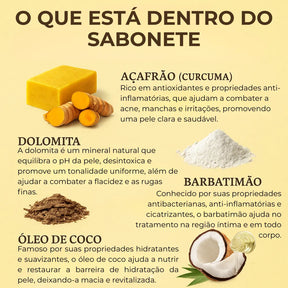 Sabonete Artesanal de Açafrão e Dolomita