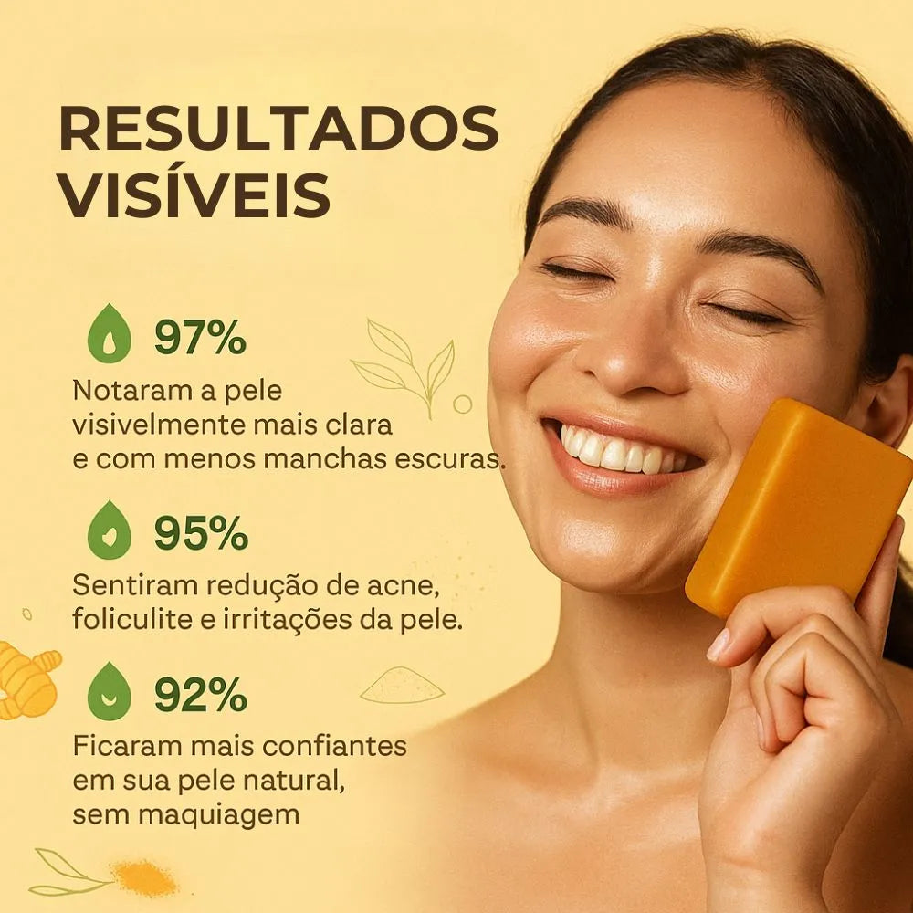 Sabonete Artesanal de Açafrão e Dolomita