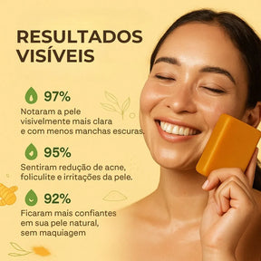 Sabonete Artesanal de Açafrão e Dolomita