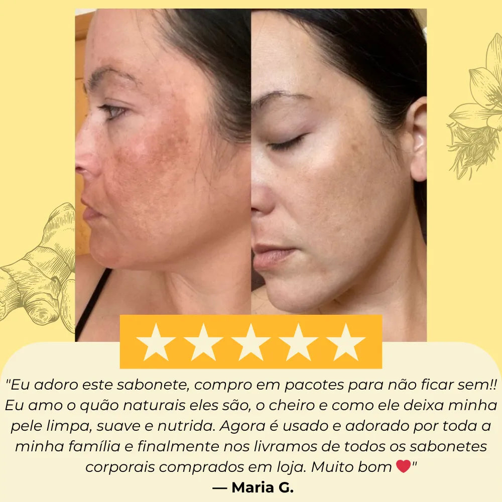 Sabonete Artesanal de Açafrão e Dolomita