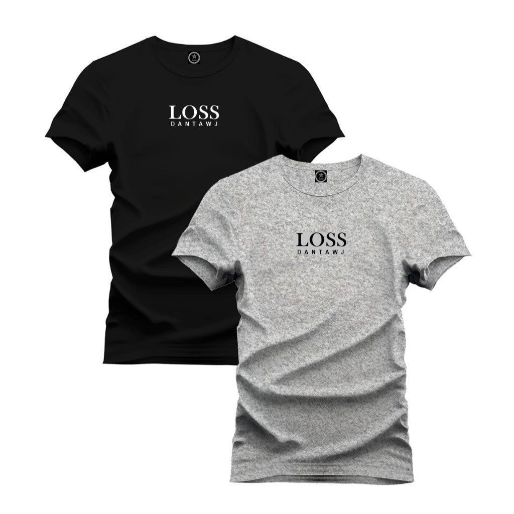 Kit 2 Camiseta Masculina Algodão Premium Loss