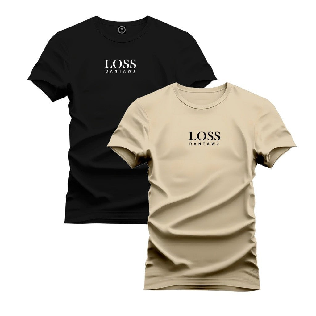 Kit 2 Camiseta Masculina Algodão Premium Loss