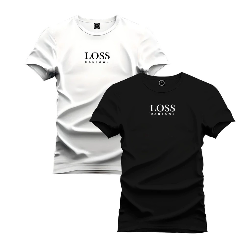 Kit 2 Camiseta Masculina Algodão Premium Loss